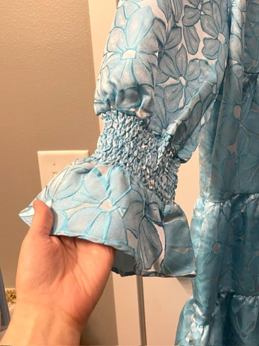 Tuckernuck Pomander Place Blue Daisy Jacquard Kenzo Dress Size XL - Picture 8 of 16